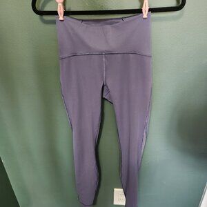 Lululemon 25" Wunderunder with mesh Leggings Size 4 Blue